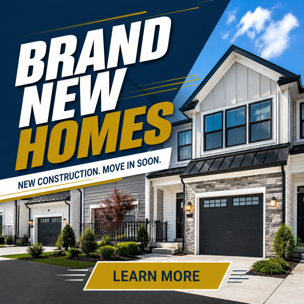 New construction ad example with listing price